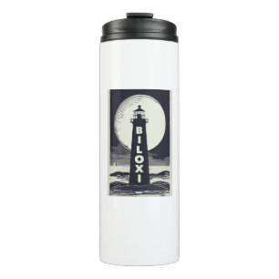 Biloxi Mississippi Lighthouse Moon Thermal Tumbler
