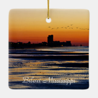 Biloxi Mississippi Sunrise Ceramic Tree Decoration
