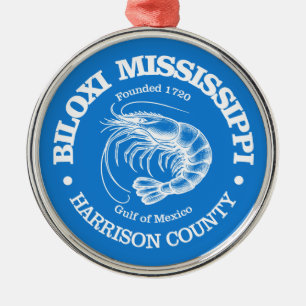 Biloxi (shrimp) metal tree decoration