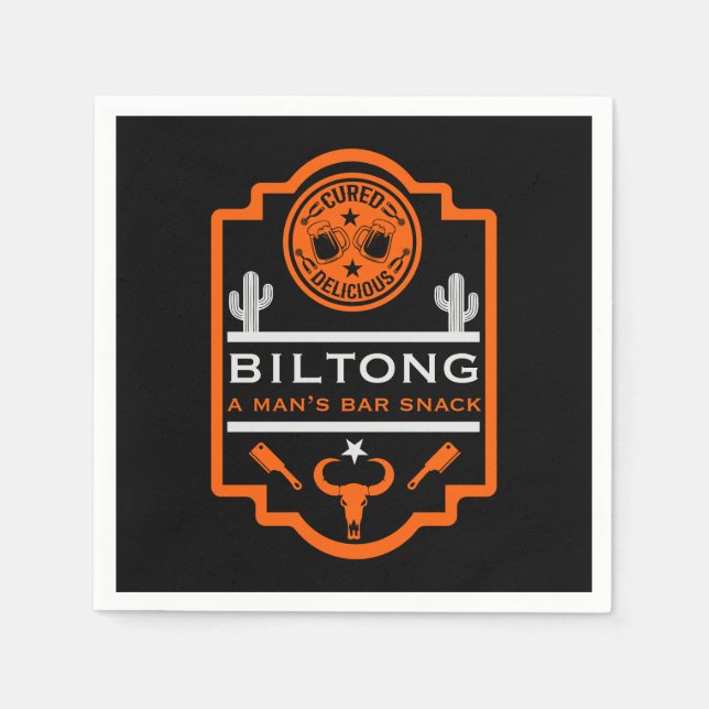 Biltong And Beer Napkin (Front)