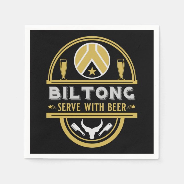 Biltong And Beer Napkin (Front)