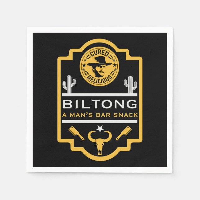 Biltong And Beer Napkin (Front)