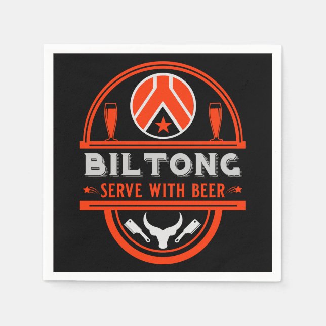 Biltong And Beer Napkin (Front)