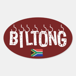 Biltong South Africa Lekker Food Dry Wors Oval Sti Oval Sticker