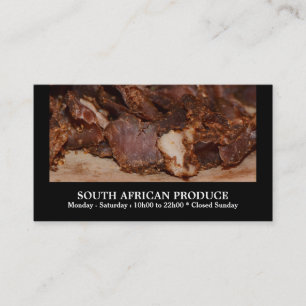 Biltong South African business Card