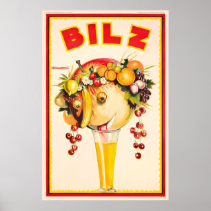 Bilz Tropical Fruit Soda Vintage Advertising Poster