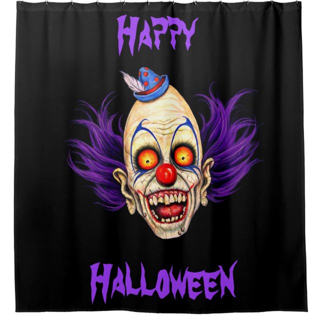 Bimbe The Scary Clown ( Happy Halloween ) Shower Curtain (Front)