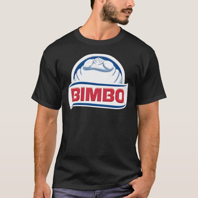 Bimbo Bear Bread Logo (White) Classic T-Shirt (Front)