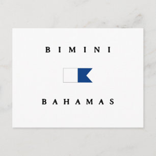 Bimini Bahamas Alpha Dive Flag Postcard
