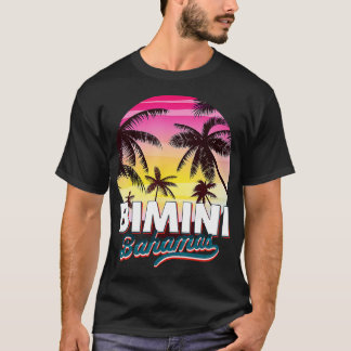 Bimini Bahamas Palm Tree Beach Summer Vacation Sun T-Shirt