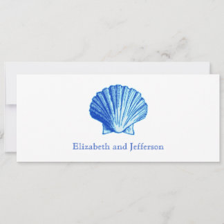 Bimini Blue Shell Wedding Invitation