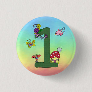 Bin Eins, grün Button