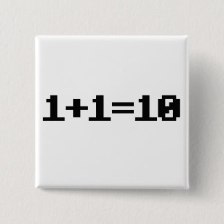 Binary 15 Cm Square Badge