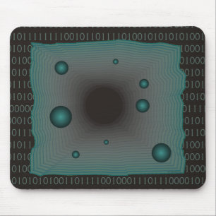 Binary 1s 0s Matrix Big Machine Black Green Geek Mouse Mat