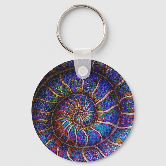Binary Ammonite Key Ring (Back)