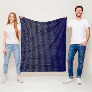 Binary Blue Fleece Blanket