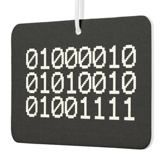 BINARY BRO CAR AIR FRESHENER (Left)