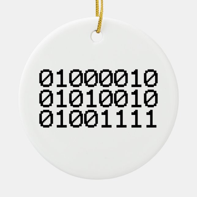 BINARY BRO CERAMIC TREE DECORATION (Front)