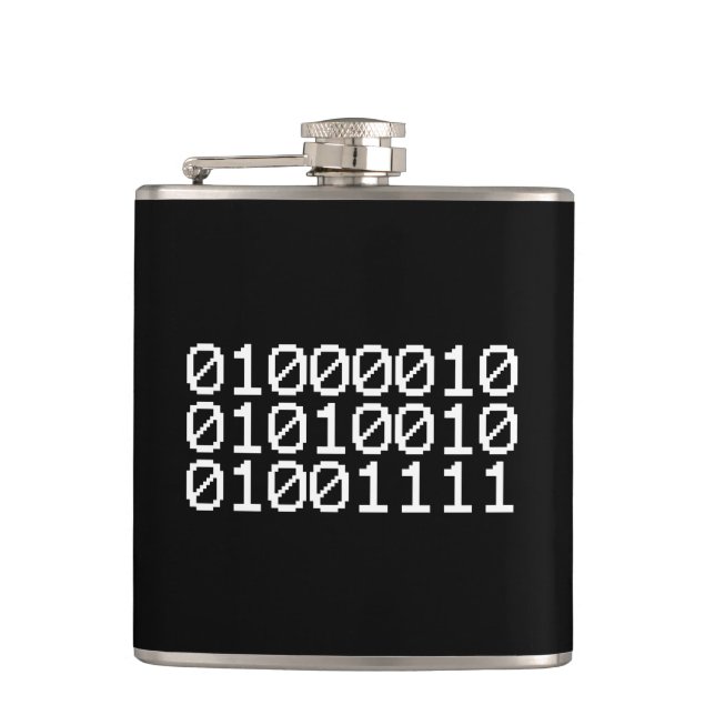 BINARY BRO HIP FLASK (Front)