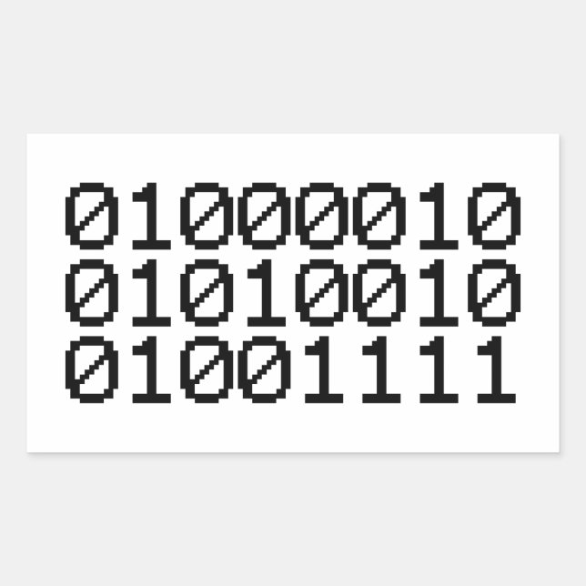 BINARY BRO RECTANGULAR STICKER (Front)