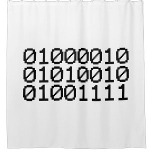 BINARY BRO SHOWER CURTAIN
