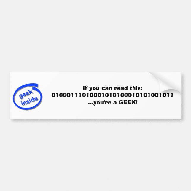 Binary bumper sticker (Front)