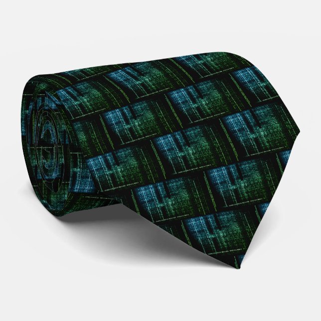 Binary Chic: Tech Tie with a Twist (Rolled)