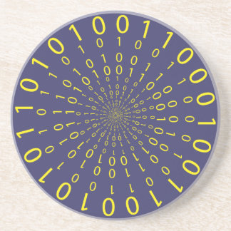 Binary circular background coaster