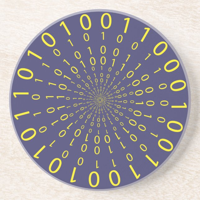 Binary circular background coaster (Front)