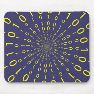 Binary circular background mouse mat