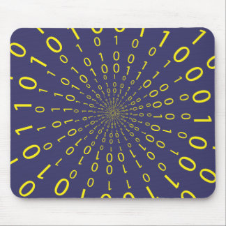 Binary circular background mouse mat