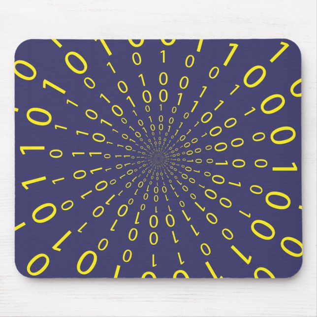 Binary circular background mouse mat (Front)