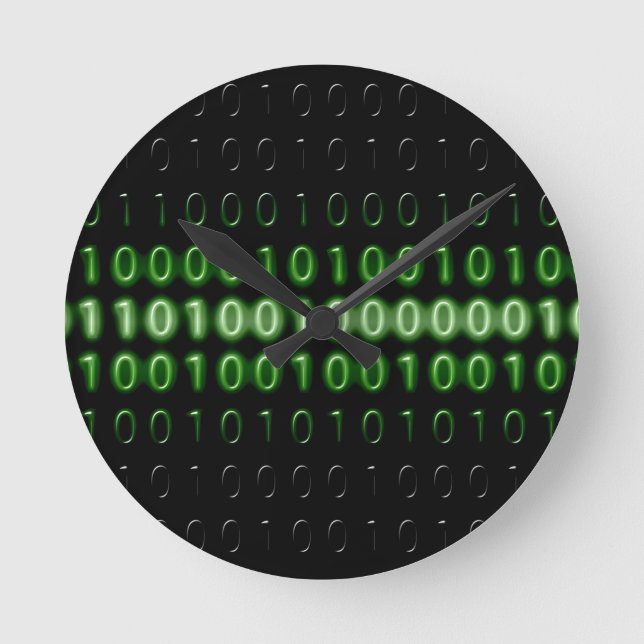binary-code-475664 BINARY CODE COMPUTERWORLD COMPU Round Clock (Front)