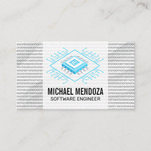 Binary Code   AI Chip Tech Business Card