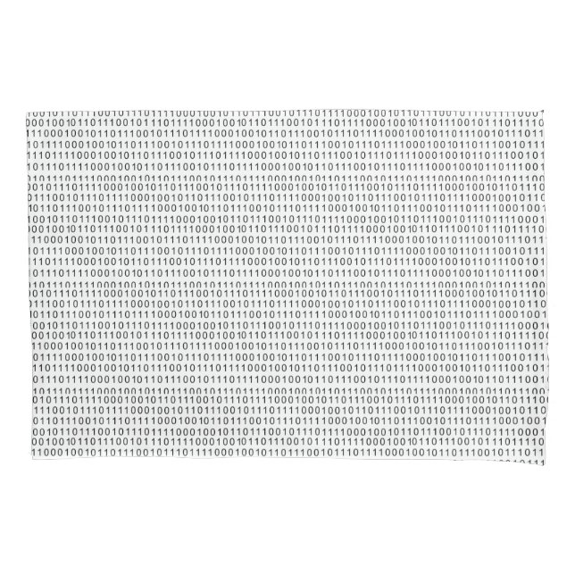 Binary Code Black White Stripes Pillowcase (Front-Left)