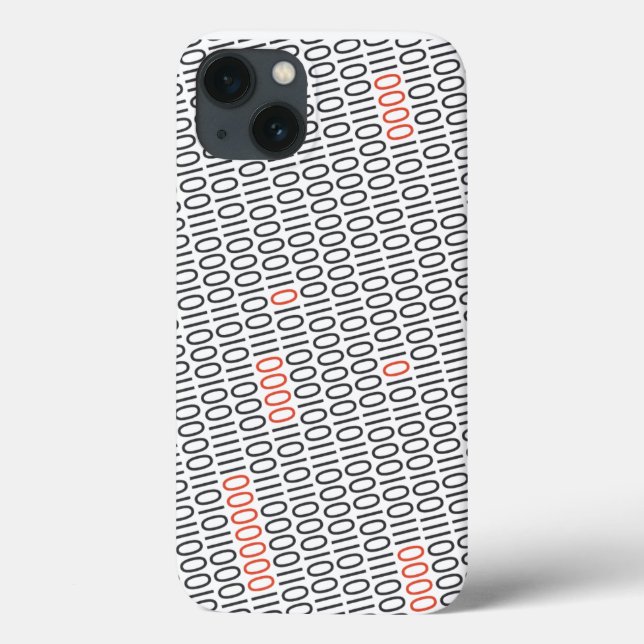 Binary Code Black with Red Highlights on any Colou Case-Mate iPhone Case (Back)