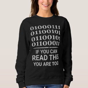 Binary Code Computer Programmer Programming Graph Sweatshirt