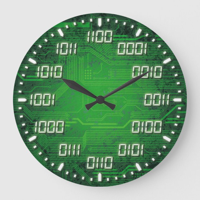 Binary Code Decorative Wall Clock (Front)
