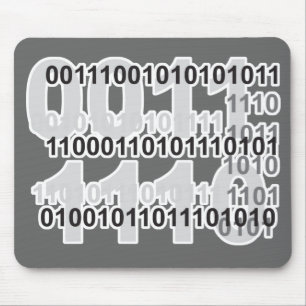 binary code design mouse mat