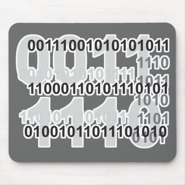 binary code design mouse mat (Front)