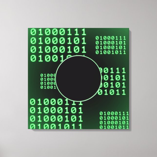 Binary code for GEEK Canvas Print (Front)