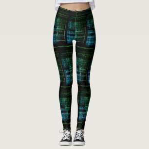 Binary Code Futuristic Leggings – Tech Meets Style
