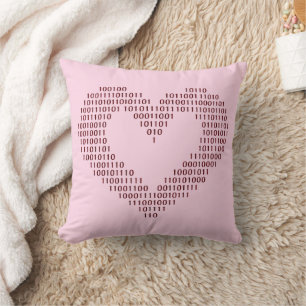 Binary Code Heart Cushion