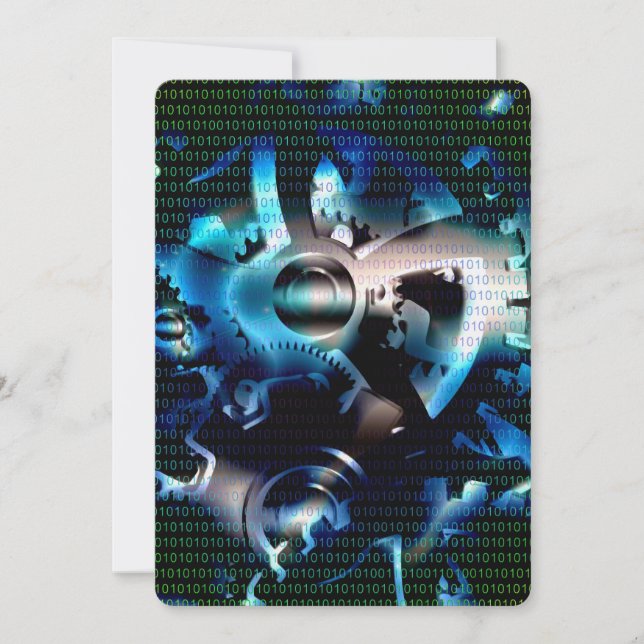 Binary code machine invitation (Front)