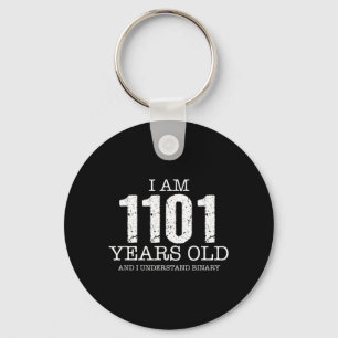 Binary Code Math Geek 13th Birthday Gift Key Ring