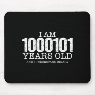 Binary Code Math Geek 69th Birthday Gift Mouse Mat