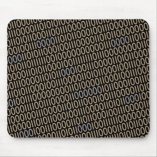 Binary Code Pattern Light Print on any Colour Mouse Mat