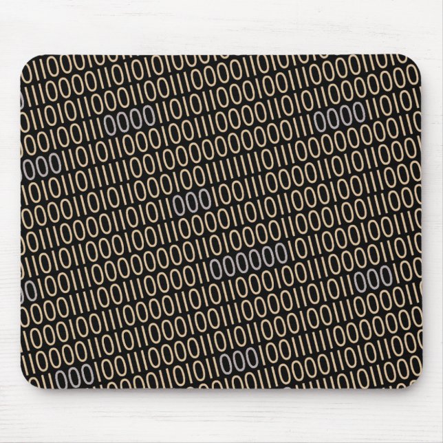 Binary Code Pattern Light Print on any Colour Mouse Mat (Front)