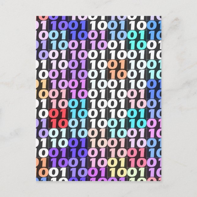 Binary Code Postcard (Front)