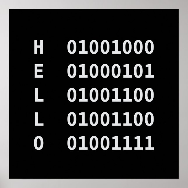Binary Code Poster (Front)